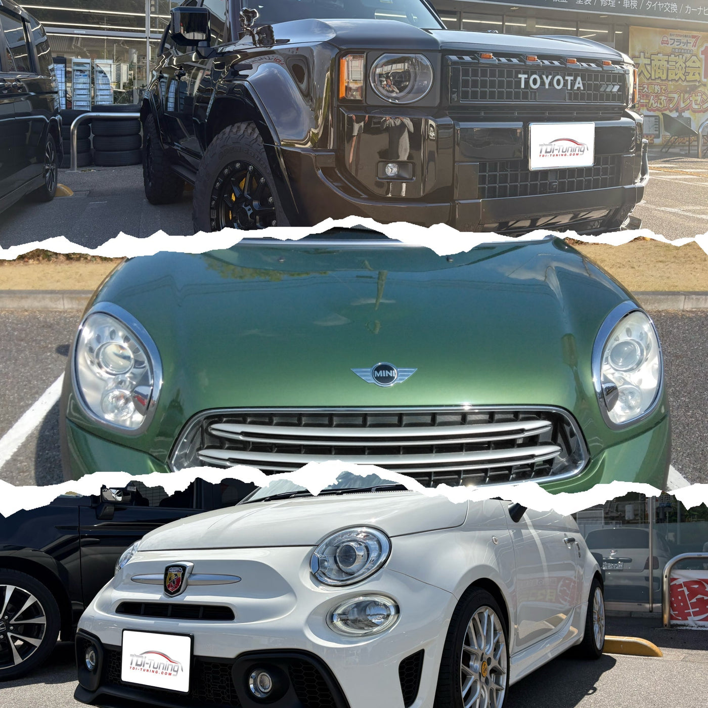 アバルト595保証内点検、GMG FesのLC250ユーザーさんご来店❗️ミニ R60 クーパーＤ クロスオーバーレビュー頂きました❗️