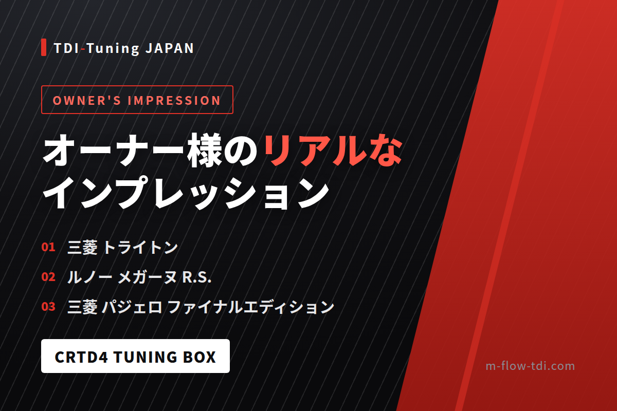 みんカラで頂いたインプレッションのご紹介🙌 トライトン・メガーヌR.S.・パジェロ